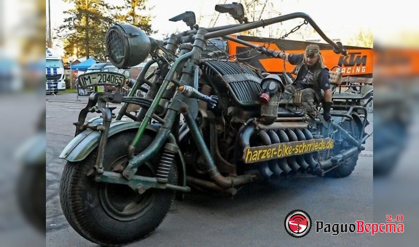 Panzerbike: мотоцикл с двигателем от танка Т-55